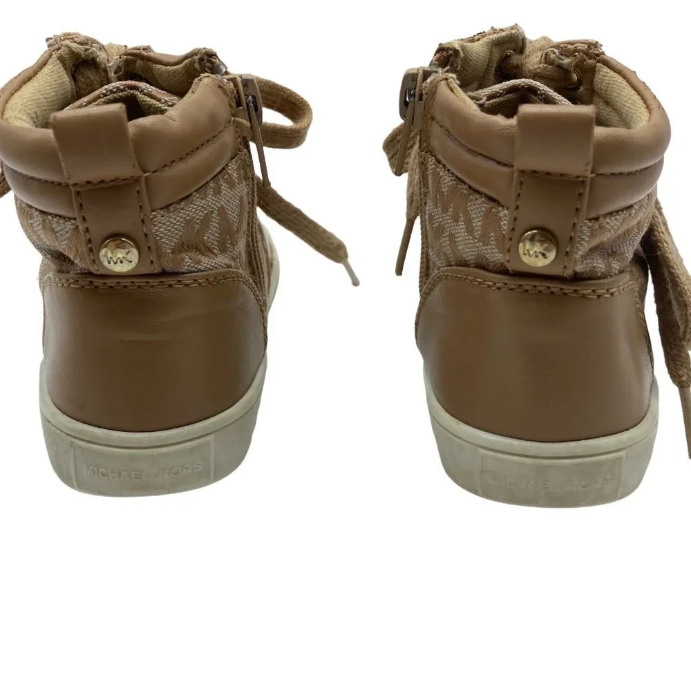 Michael Kors Tan Lil Mosely High Top Sneakers Shoes Toddler Size 8‎